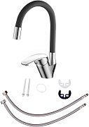 Смеситель для кухни OneLife P11-007cr хром/черный