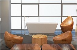 Ванна из искусственного мрамора Dolomite Стилло Сталь 150х67
