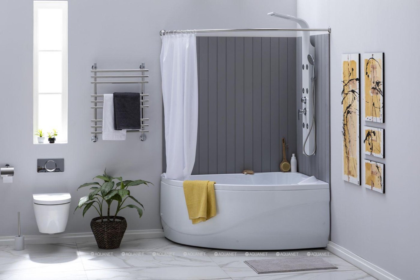 Акриловая ванна Aquanet Mayorca 150x100 R (с каркасом)