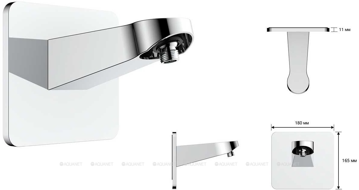 Верхний душ Vincea Inspire VSHD-3I3CGM, вороненая сталь