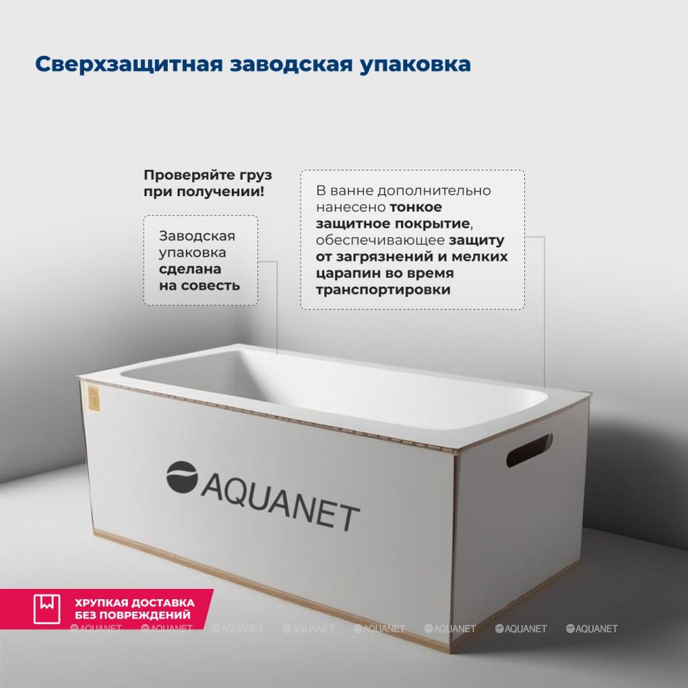 Акриловая ванна Aquanet Nexus 180x80 (с каркасом)